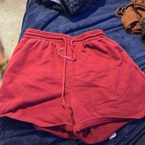 Red shorts, size small. Fit like a medium